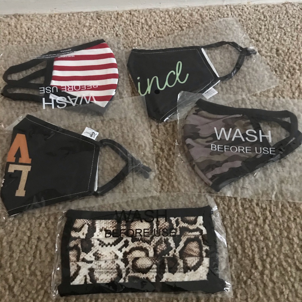 Brand New Face Mask Set Of 5